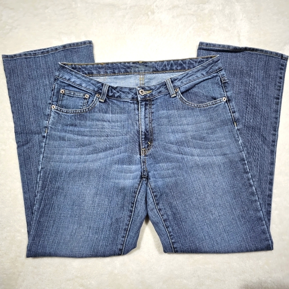 Ralph Lauren U.S. Polo Jeans ✦ High‑Rise Bootcut Blue Wash Embroidery ✦ 10 Short